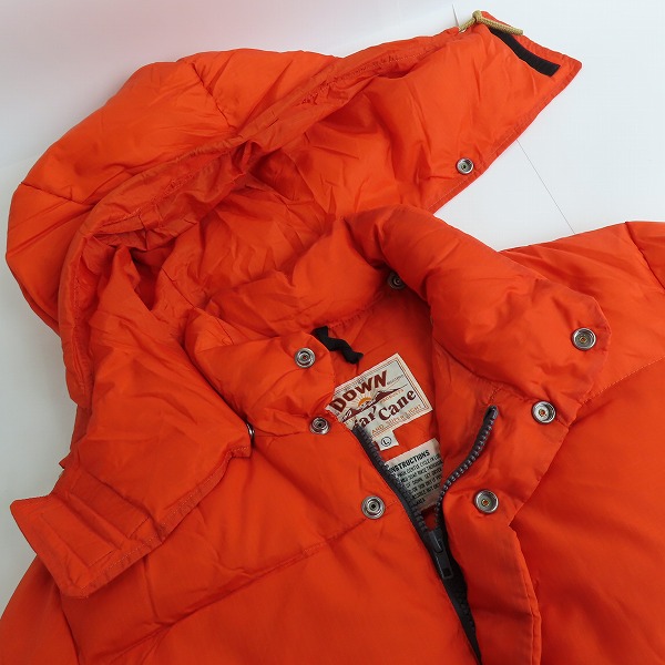 実際に弊社で買取させて頂いたSUGAR CANE/シュガーケーン 東洋エンタープライズ コンパクト ダウンジャケット オレンジ/Lの画像 4枚目