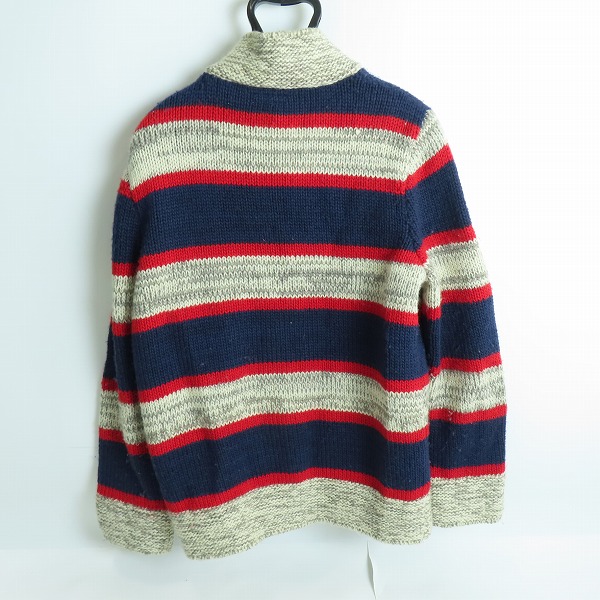 実際に弊社で買取させて頂いたBLUE/BLUE/ブルーブルー ボーダー ニット カーディガン/Mの画像 1枚目