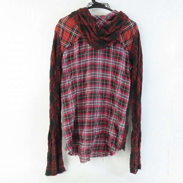 実際に弊社で買取させて頂いたL.G.B./ルグランブルー フーデッド チェック 長袖シャツ/パーカー Shirt-G/PK/M 6516HC/2の画像 1枚目