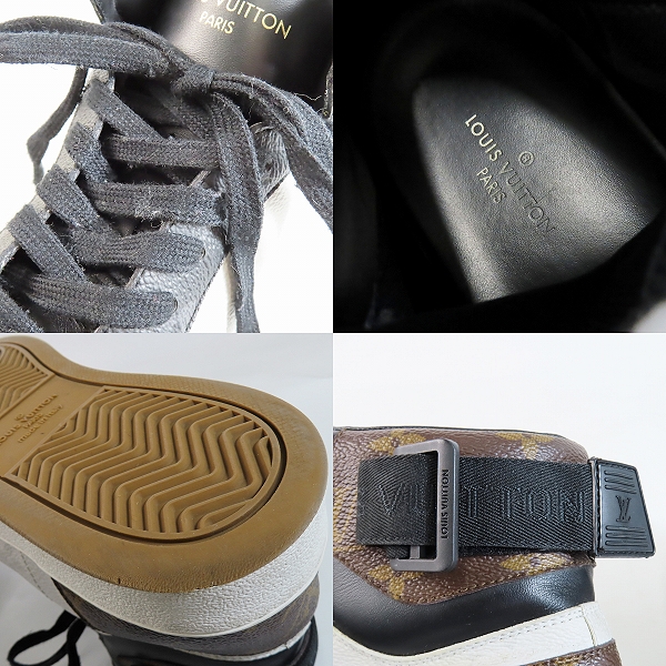 実際に弊社で買取させて頂いたLOUIS VUITTON/ルイヴィトン モノグラム 切替 リヴォリ・ライン ハイカット スニーカー 1A44VS/8の画像 6枚目
