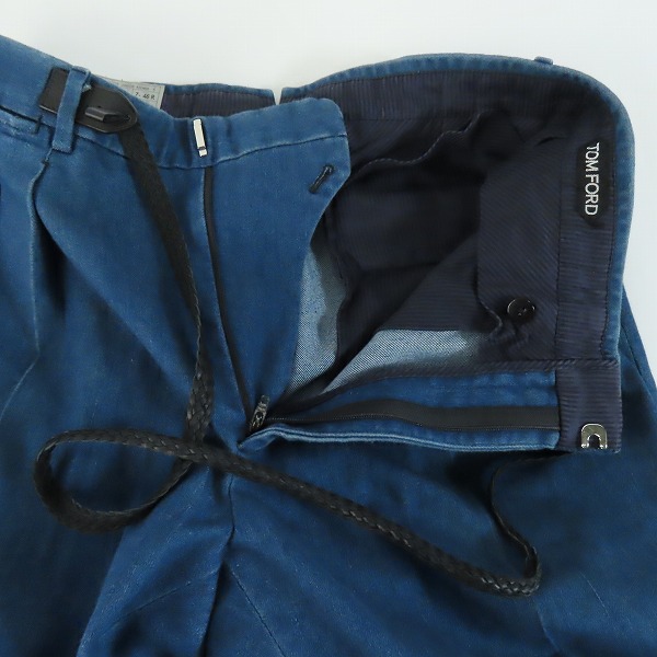 実際に弊社で買取させて頂いたTOM FORD/トムフォード 20-21AW DENIM ATTICUS JACKET ウォッシュ加工 デニム スーツ/セットアップ 874R11/6-50C/7-46Rの画像 5枚目