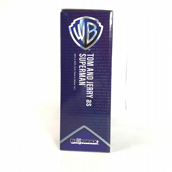 実際に弊社で買取させて頂いた【未開封】MEDICOM TOY/メディコムトイ BE@RBRICK/ベアブリック TOM AND JERRY as SUPERMAN 100％&400% トムとジェリー の画像 3枚目