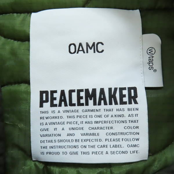 実際に弊社で買取させて頂いたOAMC/オーエーエムシー×WTAPS/ダブルタップス PEACEMAKER JACKET ピースメーカー ジャケット 22A28OAY18/Mの画像 2枚目