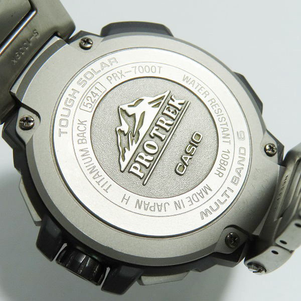 実際に弊社で買取させて頂いた(2)CASIO/カシオ PROTREK/プロトレック MANASLU/マナスル タフソーラー PRX-7000T-7JFの画像 4枚目