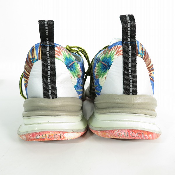 実際に弊社で買取させて頂いたGUCCI/グッチ GUCCI RUN テクニカルニット スニーカー ブルー size 7の画像 1枚目