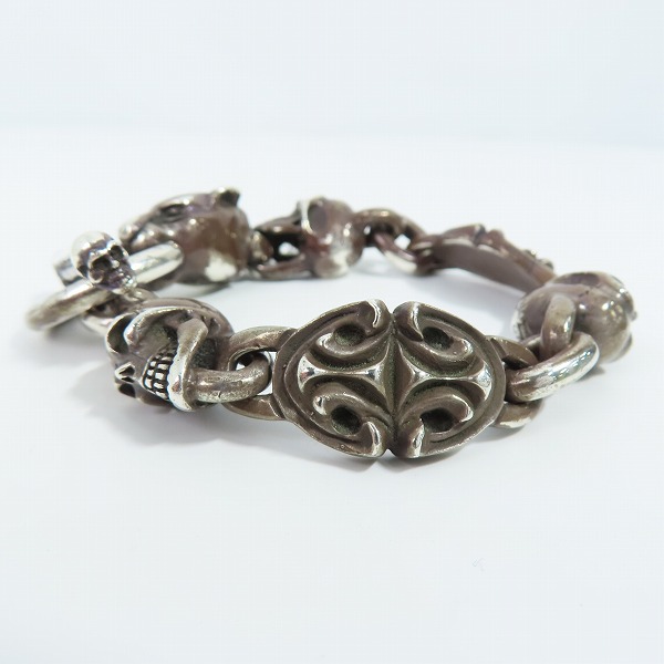 実際に弊社で買取させて頂いた【ギャラ付き】Gaboratory/ガボラトリー ガボール フィメールライオンヘッド/スカル/オーバル リンクブレスレットの画像 2枚目