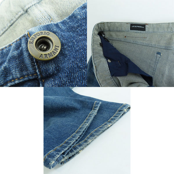 実際に弊社で買取させて頂いたEMPORIO ARMANI/エンポリオアルマーニ DENIM BLU MD ウォッシュブルー デニムパンツ 3L1J75 1DK2Z/36の画像 9枚目