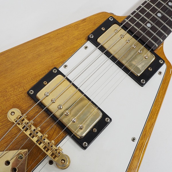 実際に弊社で買取させて頂いた★Epiphone/エピフォン 1958 Korina Flying V/コリーナフライングV エレキギターの画像 4枚目