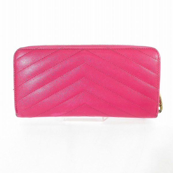 実際に弊社で買取させて頂いたSAINT LAURENT PARIS/サンローランパリ カサンドラロゴプレート ラウンドジップ ロングウォレット/長財布の画像 1枚目
