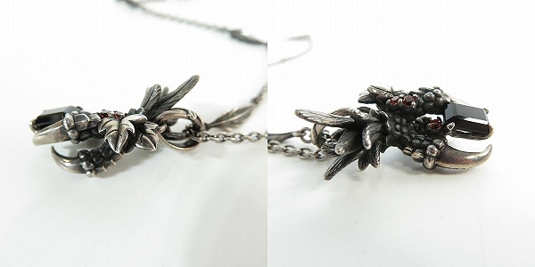 実際に弊社で買取させて頂いた【ギャラ付】Bloody Mary/ブラッディマリー 2008年限定 GROW 10th Anniversary/グロウ ペンダント w/オニキス×ガーネットの画像 2枚目