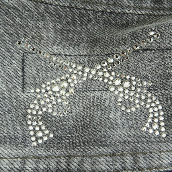 実際に弊社で買取させて頂いたroar/ロアー 二丁拳銃スワロフスキー/弾丸加工/デニムジャケット/Gジャン 17SRB-21KW/1の画像 8枚目