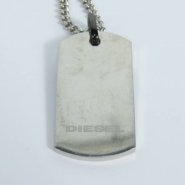 実際に弊社で買取させて頂いたDIESEL/ディーゼル ロゴプレート ドッグタグ シルバーカラー ペンダント/ネックレスの画像 2枚目