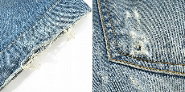 実際に弊社で買取させて頂いたDOLCE&GABBANA/ドルチェ&ガッバーナ デニムパンツ /クラッシュ加工 バックロゴプレート G4Y0TD G8D02/46の画像 8枚目