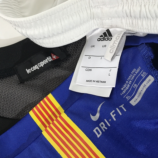 実際に弊社で買取させて頂いた【おまとめ】アディダス/ナイキ/ルコックスポルティフ 他 シャツ/パンツ 等 スポーツウェア