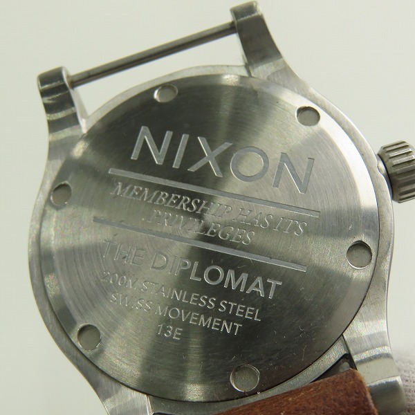 実際に弊社で買取させて頂いたNIXON/ニクソン THE DIPLOMAT アナログ腕時計 【動作未確認】の画像 3枚目