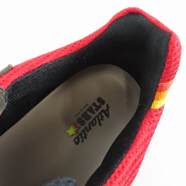 実際に弊社で買取させて頂いたATLANTIC STARS/アトランティックスターズ カーキ/レッド スニーカー/41の画像 4枚目