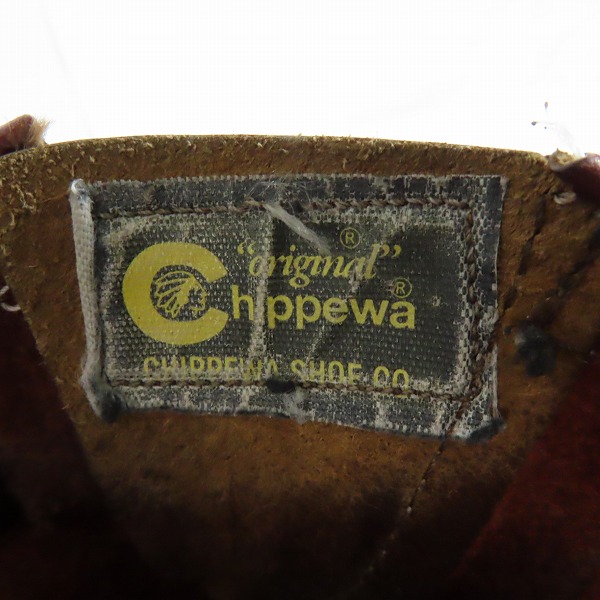 実際に弊社で買取させて頂いたCHIPPEWA/チペワ CORDOVAN/コードバン エンジニアブーツ 91068/9Eの画像 6枚目