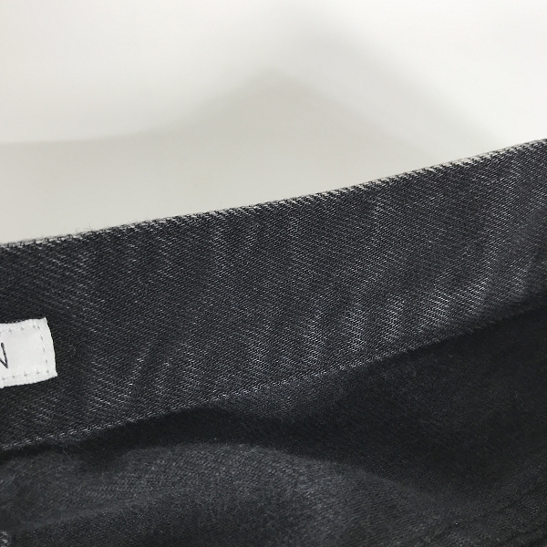 実際に弊社で買取させて頂いたJOHN LAWRENCE SULLIVAN/ジョンローレンスサリバン ブラックデニムパンツ レイヤード/ジップ 2B011-0321-28/46の画像 7枚目