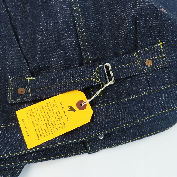 実際に弊社で買取させて頂いた【未使用】Sugar Cane/シュガーケーン BLUE DENIM BLOUSE“1946” MODEL 大戦モデル デニムジャケット SC19007T/48の画像 7枚目