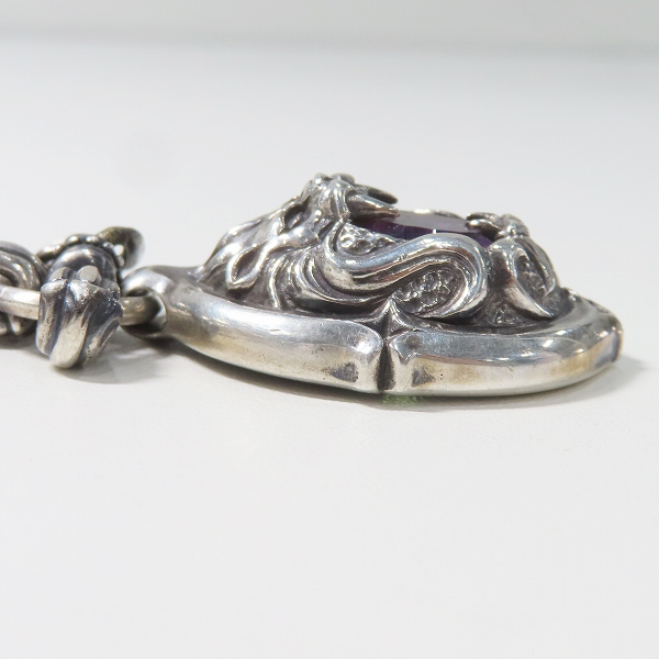 実際に弊社で買取させて頂いた【難有り】Bizarre/ビザール マリス ペンダントネックレス ライオン/ストーンの画像 3枚目