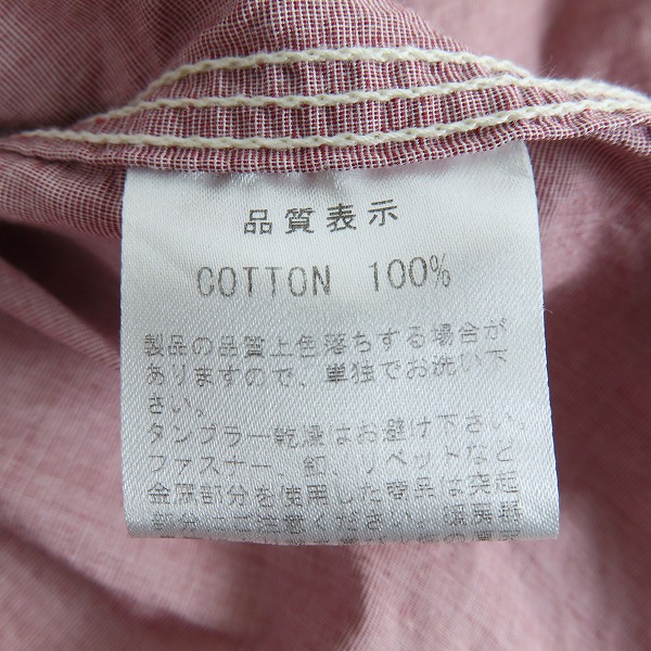 実際に弊社で買取させて頂いたGLORY PARK/グローリーパーク THE FLAT HEAD/フラットヘッド 長袖 ウエスタンシャツ ピンク系/38の画像 4枚目