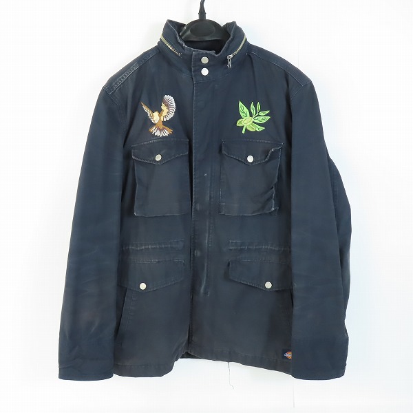 実際に弊社で買取させて頂いた【難あり】DICKIES/ディッキーズ M-65刺繍ジャケット キルトライナー付き/ネイビー/143M10WD23/XL