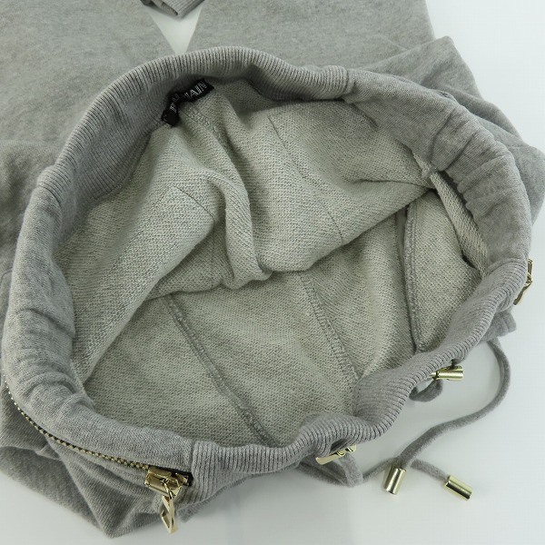 実際に弊社で買取させて頂いたBALMAIN/バルマン ジップ デザイン スウェット バイカーパンツ W7H5099J108/Lの画像 7枚目