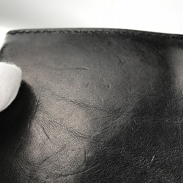 実際に弊社で買取させて頂いたRick Owens/リックオウエンス レザー ラウンドファスナー ウォレット/ポーチの画像 5枚目