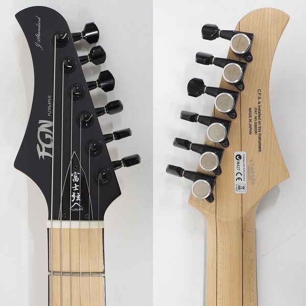 実際に弊社で買取させて頂いた★FGN/FUJIGEN/フジゲン JMY-AL-M Matte Black エレキギター ダンカン製PU搭載 リバースヘッド ギグケース付の画像 2枚目