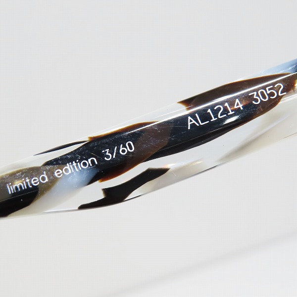 実際に弊社で買取させて頂いたalain mikli/アラン ミクリ マーブル柄 サングラスフレーム/アイウェア AL1214 3052の画像 5枚目