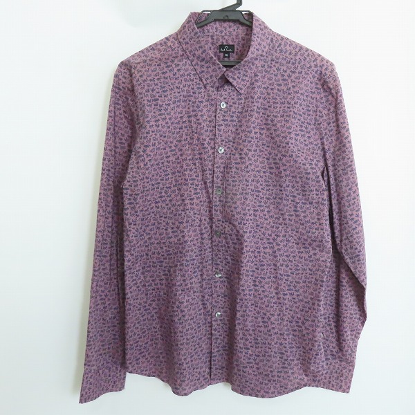 実際に弊社で買取させて頂いたPS Paul Smith/ポールスミス ピクセルアニマル柄 総柄長袖シャツ 153657/XL