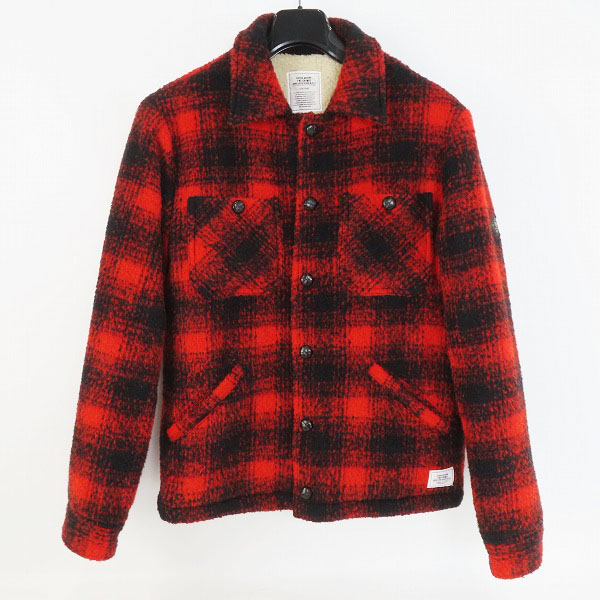 実際に弊社で買取させて頂いたCRIMIE/クライミー チェック柄 ウール/アルパカ混 ボアジャケット /M