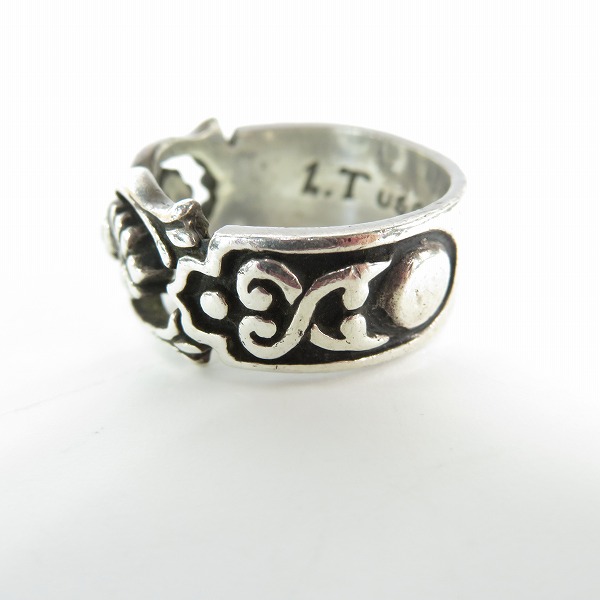 実際に弊社で買取させて頂いた【ギャラ付】LEATHERS AND TREASURES/レザーズ＆トレジャーズ スクロール ケルティックヴァイン  スモールストーンリング/22号の画像 2枚目