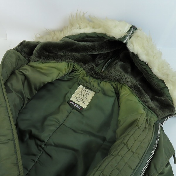 実際に弊社で買取させて頂いたALPHA INDUSTRIES/アルファインダストリーズ N-2B フライトジャケット/Mの画像 8枚目