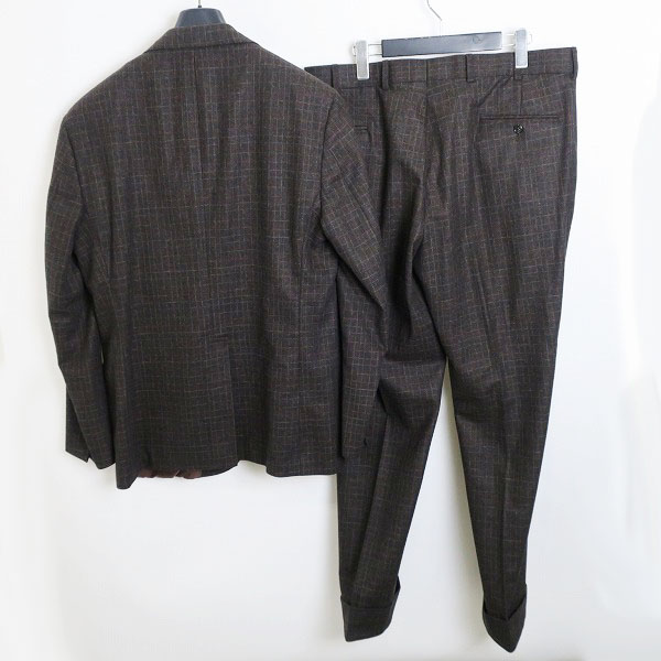 実際に弊社で買取させて頂いたBrooks Brothers/ブルックスブラザーズ own make チェック ジャケット/パンツ セットアップ 42R/W36の画像 1枚目