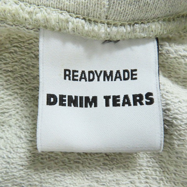 実際に弊社で買取させて頂いたREADYMADE×DENIM TEARS/レディメイド×デニムティアーズ フラワー 花柄 コットン ショート丈 プルオーバーパーカー/Sの画像 2枚目