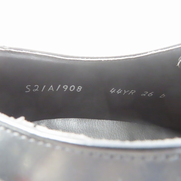 実際に弊社で買取させて頂いたREGAL/リーガル プレーントゥ ビジネスシューズ ブラック 44YR/26.0の画像 5枚目