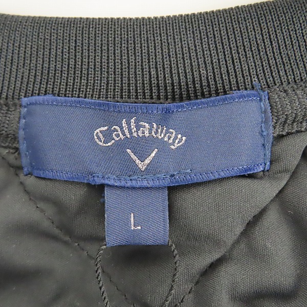 実際に弊社で買取させて頂いた【未使用】Callaway/キャロウェイ 中綿 クルーネックブルゾン/ブラック/241-0215508/Lの画像 2枚目