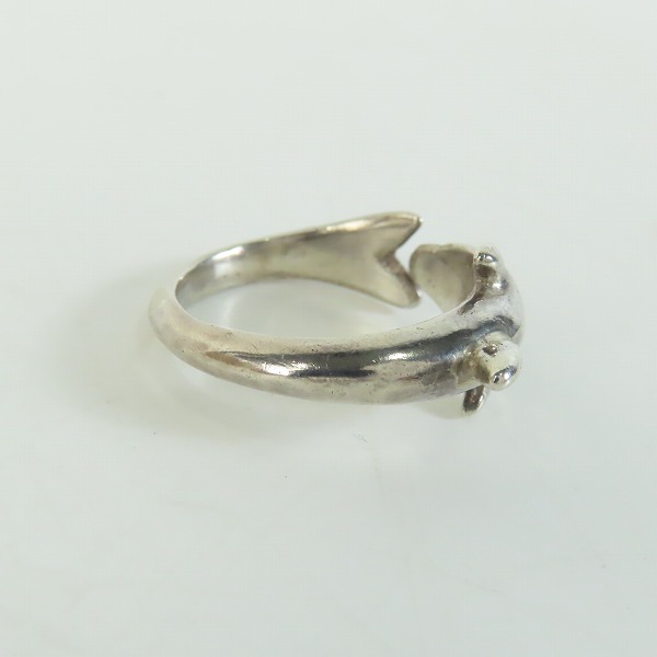 実際に弊社で買取させて頂いたHOLLYWOOD RANCH MARKET/ハリウッドランチマーケット ドルフィン/イルカ リング 18.5-19号の画像 4枚目