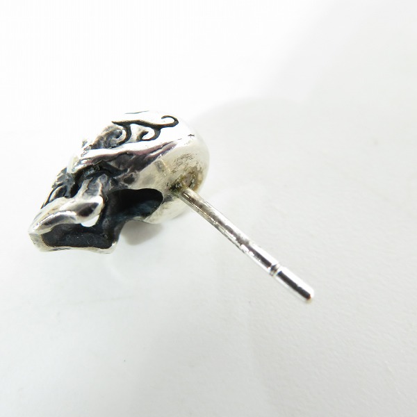 実際に弊社で買取させて頂いたCRAZY PIG DESIGNS/クレイジーピッグ トライバルスカル スタッドピアスの画像 7枚目