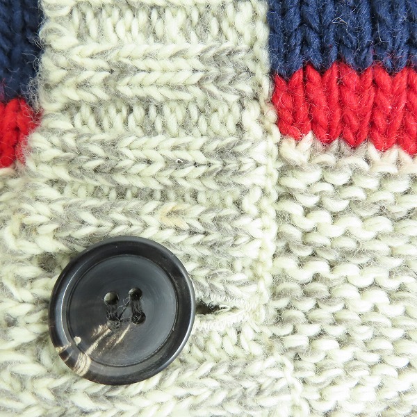 実際に弊社で買取させて頂いたBLUE/BLUE/ブルーブルー ボーダー ニット カーディガン/Mの画像 4枚目