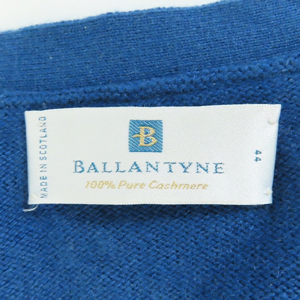 実際に弊社で買取させて頂いたBALLANTYNE/バランタイン 90s ヴィンテージ スコットランド製 カシミヤ100% ニット カーディガン /44の画像 2枚目