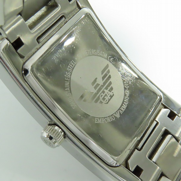 実際に弊社で買取させて頂いたEMPORIO ARMANI/エンポリオアルマーニ 黒文字盤 クォーツ/時計/ウォッチ AR-0156【動作未確認】の画像 4枚目