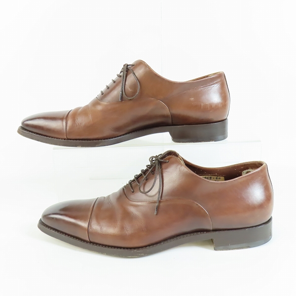 実際に弊社で買取させて頂いたSantoni/サントーニ ストレートチップ レザービジネスシューズ 6365/7.5の画像 3枚目