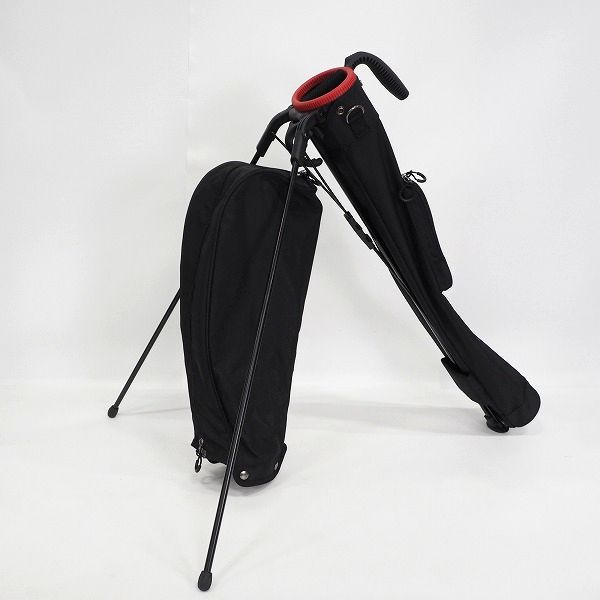 実際に弊社で買取させて頂いたle coq sportif/ルコックスポルティフ ゴルフ QQBTJA31 フード付き スタンド式 2分割クラブケース ブラックの画像 1枚目