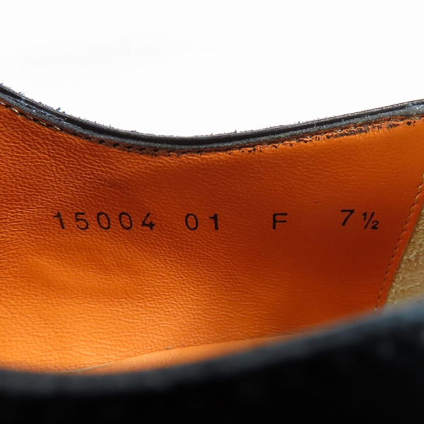 実際に弊社で買取させて頂いたSantoni/サントーニ 15004 ストレートチップ レザーシューズ/7.5の画像 5枚目