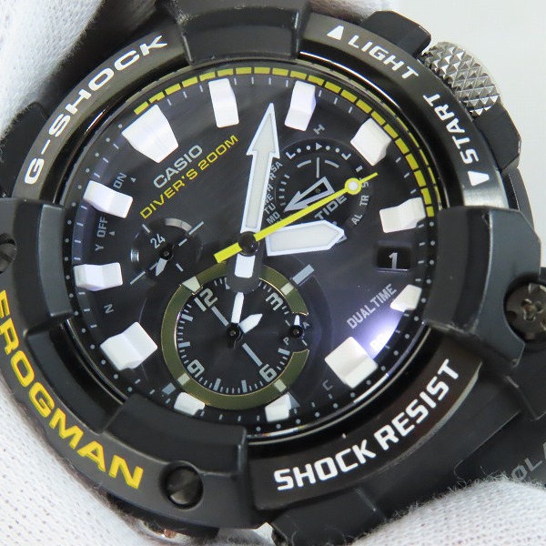 実際に弊社で買取させて頂いたG-SHOCK/Gショック FROGMAN/フロッグマン Bluetooth ソーラー電波時計 GWF-A1000-1AJFの画像 4枚目