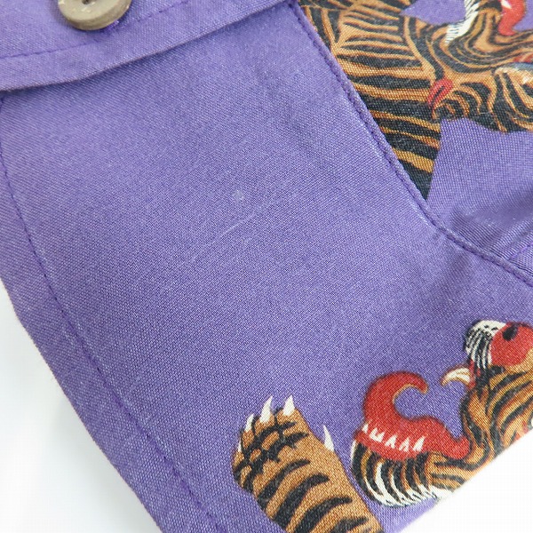 実際に弊社で買取させて頂いたWACKO MARIA/ワコマリア 20ss Hawaiian shirt/ハワイアンシャツ 長袖 タイガー柄/XLの画像 5枚目