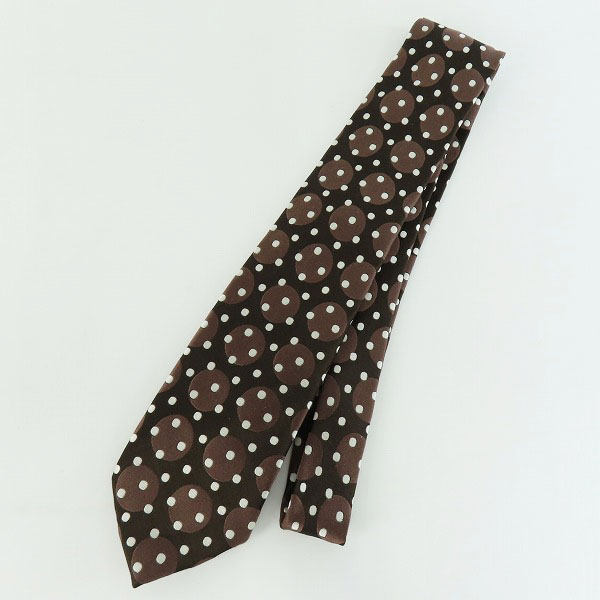 実際に弊社で買取させて頂いたPaul Smith/ポールスミス シルク100% ドット柄 ブラウン ネクタイ