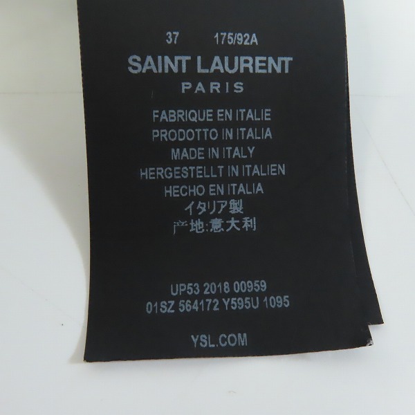 実際に弊社で買取させて頂いた【JPタグ】 SAINT LAURENT PARIS/サンローランパリ 19SS スカル ペイズリー総柄シルク長袖シャツ 564172 Y595U/37の画像 4枚目